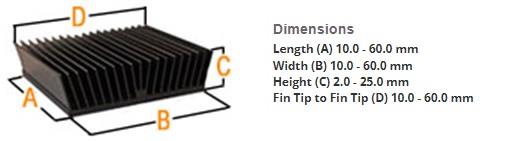 Mechanical Drawing - Advanced Thermal Solutions Slant Fin Value-Line Heat Sinks